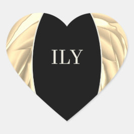 ILY Sticker Weich Metallic Gelb und Schwarz