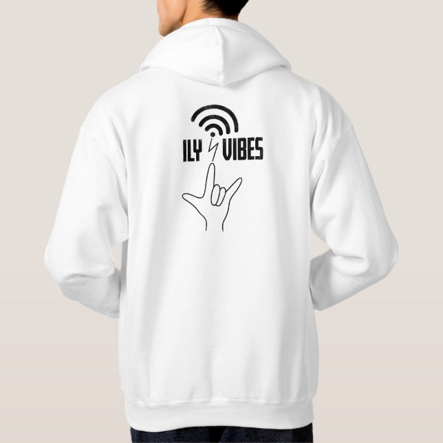 ILY Vibes - ASL Design  Hoodie (Rückseite)