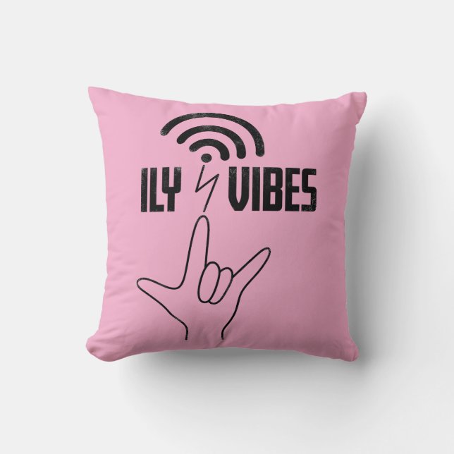 ILY Vibes - ASL Design  Kissen (Vorderseite)