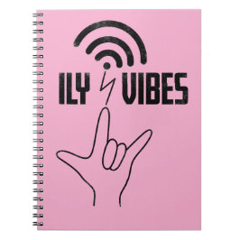 ILY Vibes - ASL Design  Notizblock