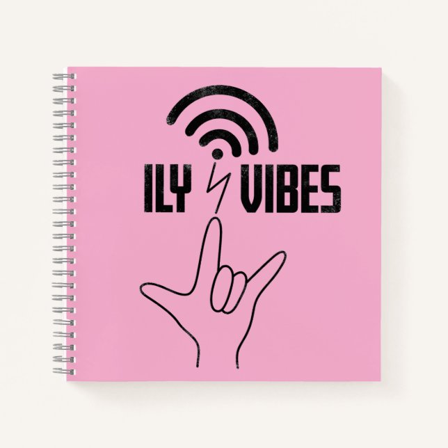 ILY Vibes - ASL Design  Notizbuch (Vorderseite)