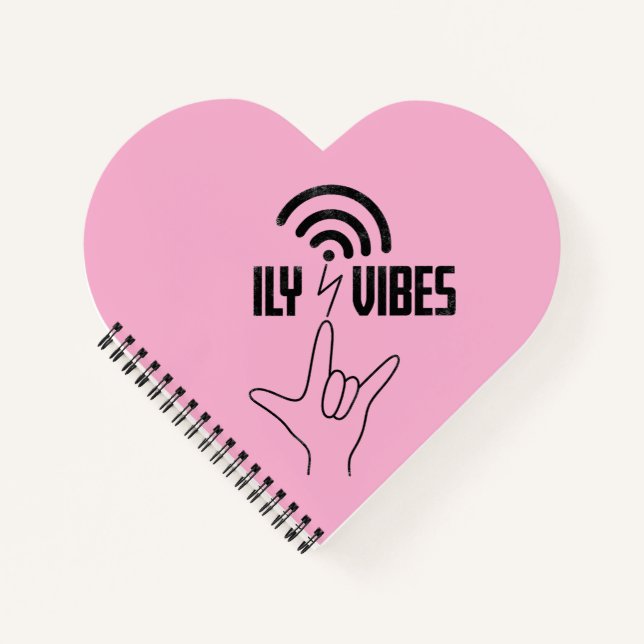 ILY Vibes - ASL Design  Notizbuch (Vorderseite)