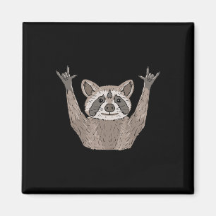 ILY Waschbär ASL-Handgeste Gehörlos Hörverlust Bew Magnet