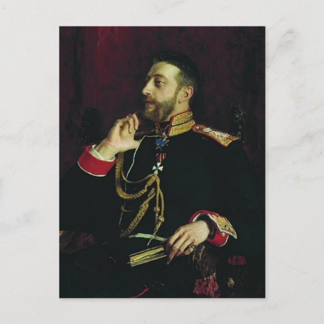 Ilya Repin-Portrait des Dichters Grand Prince Postkarte (Vorderseite)