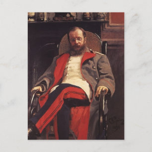 Ilya Repin - Portrait des Komponisten Cesar Cui Postkarte