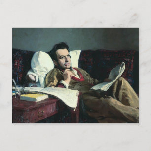 Ilya Repin-Portrait des Komponisten Michail Glinka Postkarte
