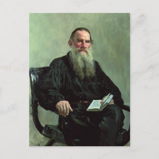 Ilya Repin - Portrait von Leo Tolstoi Postkarte