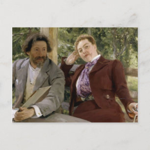 Ilya Repin-Portrait von Natalia Nordmann, Ilja Rep Postkarte