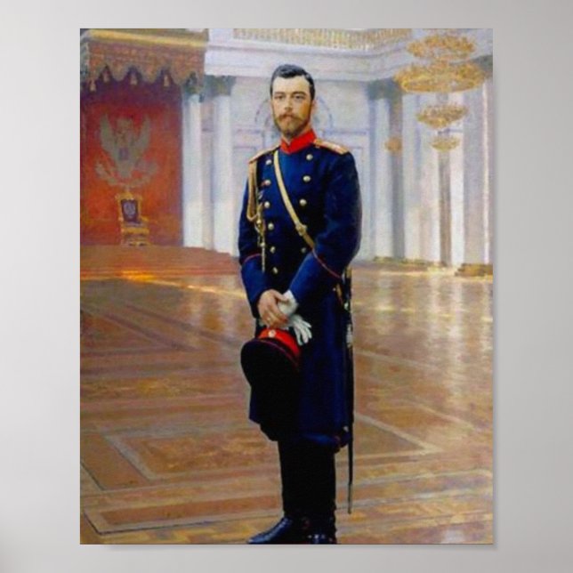 Ilya Repin - Portrait von Nicholas II Poster (Vorne)