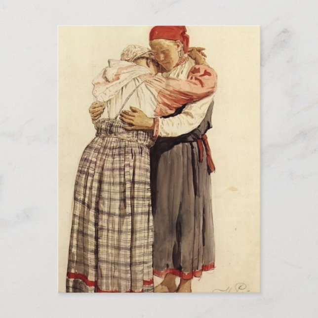 Ilya Repin: Zwei Frauen Postkarte (Vorderseite)