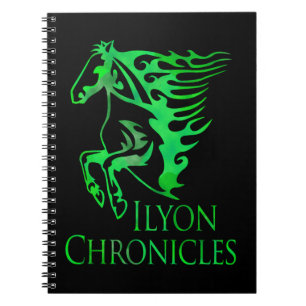 Ilyon Chronicles Green Horse Notebook (80 Seiten) Notizblock
