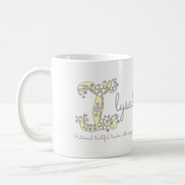 Ilyssa-Buchstabe Ich nenne Monogramm-Tasse Kaffeetasse