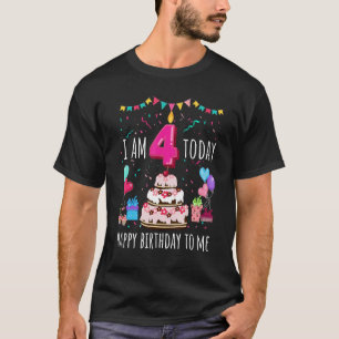 Im 04 heute glücklich 4. Geburtstag zu mir 4 Jahre T-Shirt