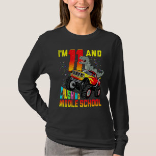 Im 11 und zerschlagen Mittelschule Dinosaur Truck  T-Shirt