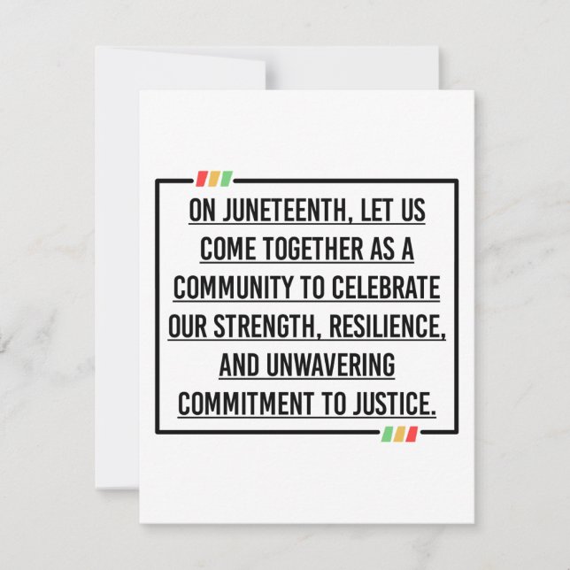 Im 19. Jahrhundert: Freiheit Afrikanischer Amerika Save The Date (Vorderseite)