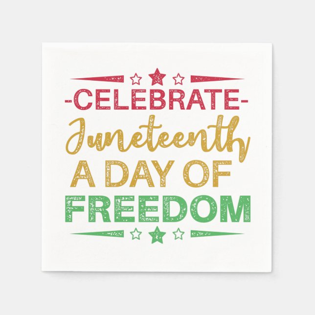 Im 19. Jahrhundert: Freiheit Afrikanischer Amerika Serviette (Vorderseite)