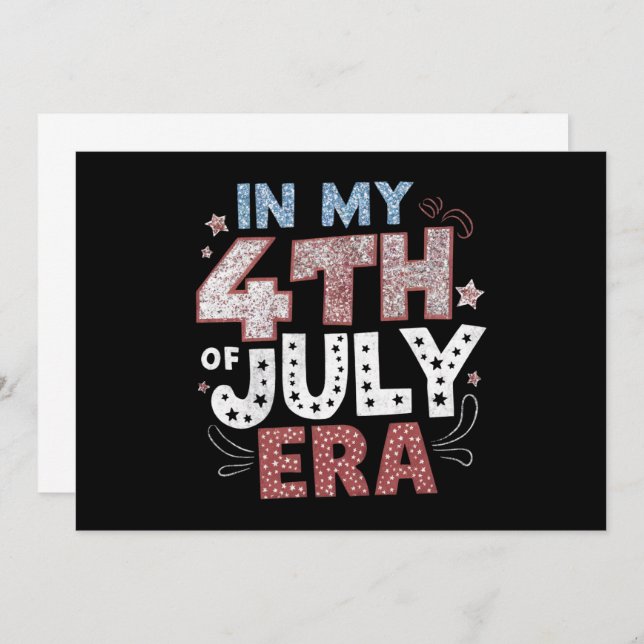 Im 4. Juli war die amerikanische Patriotik Einladung (Vorne/Hinten)