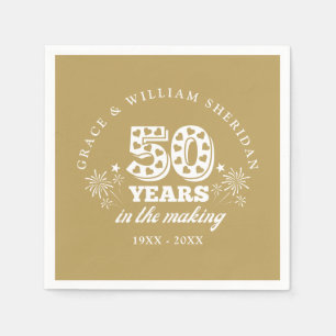 Im 50. Hochzeitstag des Goldenen Goldes Serviette