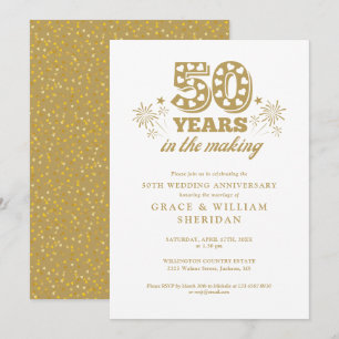 Im 50. Hochzeitstag Einladung