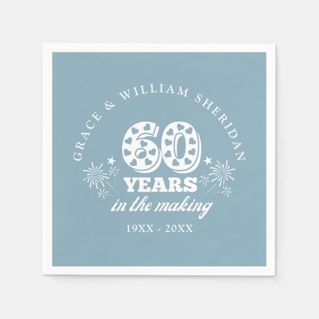 Im 60. Hochzeitstag Serviette (Vorderseite)