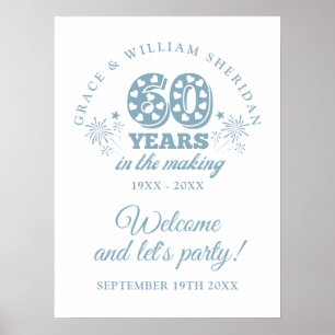 Im 60. Jubiläum Begrüßungszeichen Poster