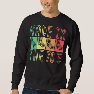 Im 70er Pinball Retro Arcade für Männer hergestell Sweatshirt