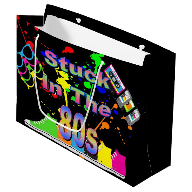 Im 80er stecken große geschenktüte (Vorderseite Schrägansicht)