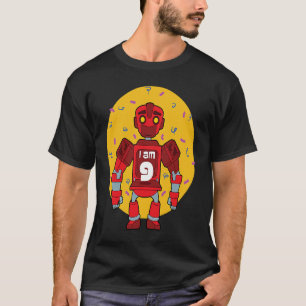 Im 9 Geburtstag Themed Robot T-Shirt