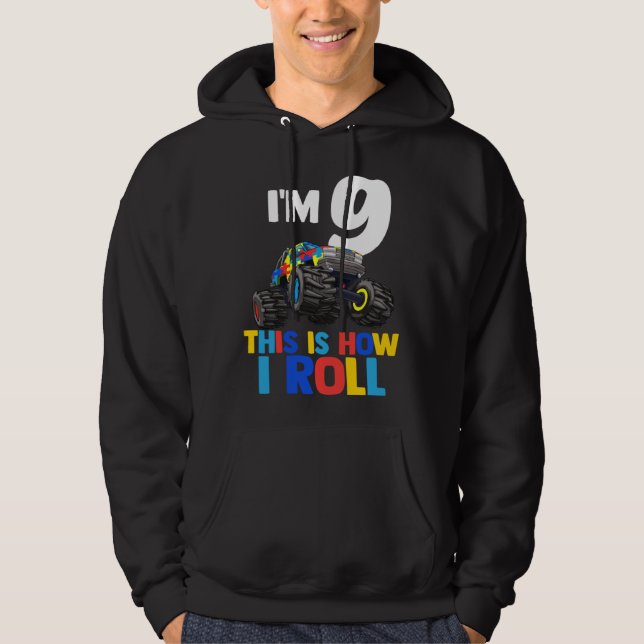 I'm 9 This Is How I Roll Shirt Autism Awareness (Vorderseite)