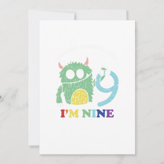 Im A Big Monster Now 9 th Birthday Party Gift Einladung
