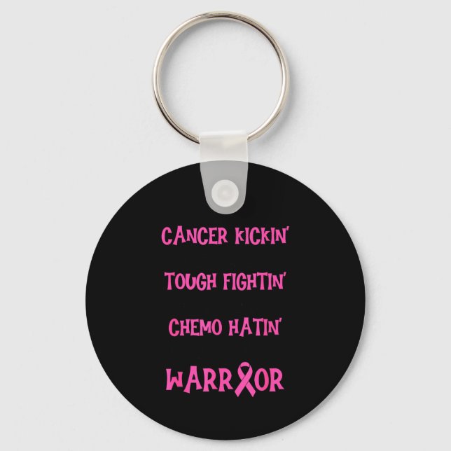 I'm A Cancer Kickin Nk Wearin Tough Fightin Breast Schlüsselanhänger (Vorderseite)
