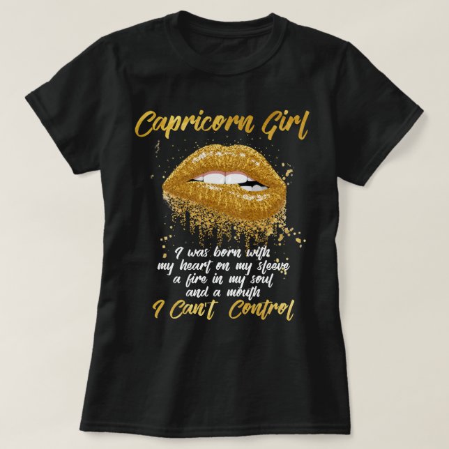 Im a Capricorn Girl Shirt Funny Birthday (Design vorne)