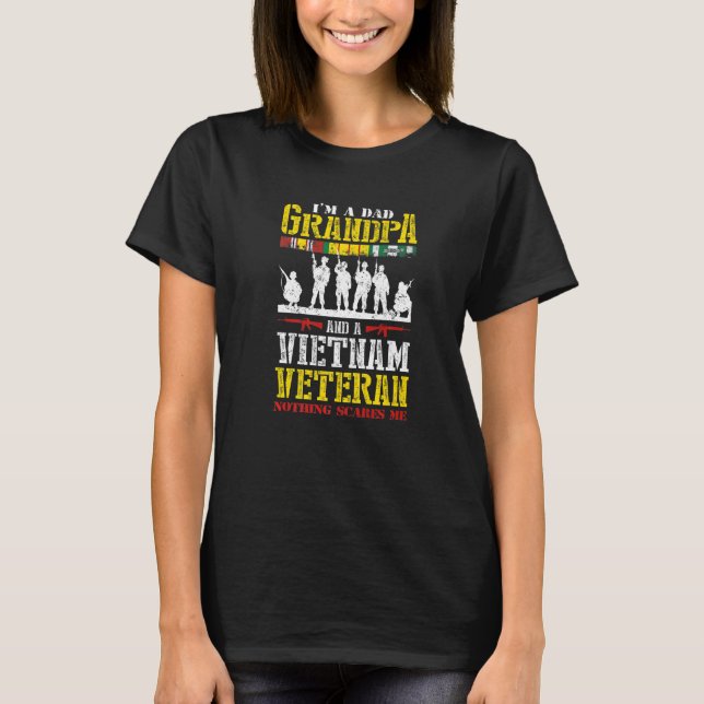 I'm a Dad Grandpa And Vietnam Veteran, Us Veterans T-Shirt (Vorderseite)