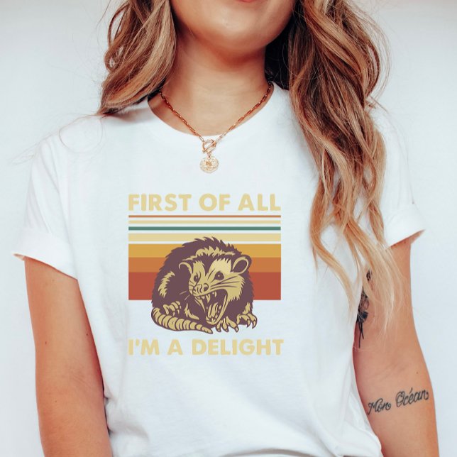 I'm a Delight” Possum; Funny Retro Summer T-Shirt (Von Creator hochgeladen)