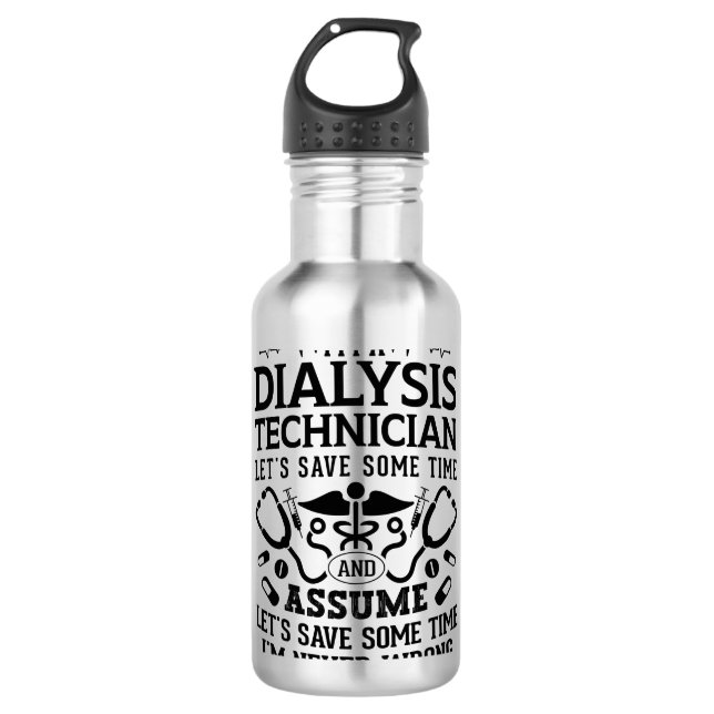 I'm A Dialysis Technician Nephrology Tech Dialysis Edelstahlflasche (Vorderseite)