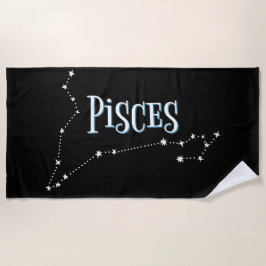 Im A Fisces Zodiac.Trendy Pisces Zodiac Sign Beach Strandtuch