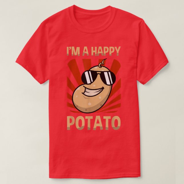 Im A Happy Potato Vegetarian Tater Tot Fries Spud T-Shirt (Design vorne)