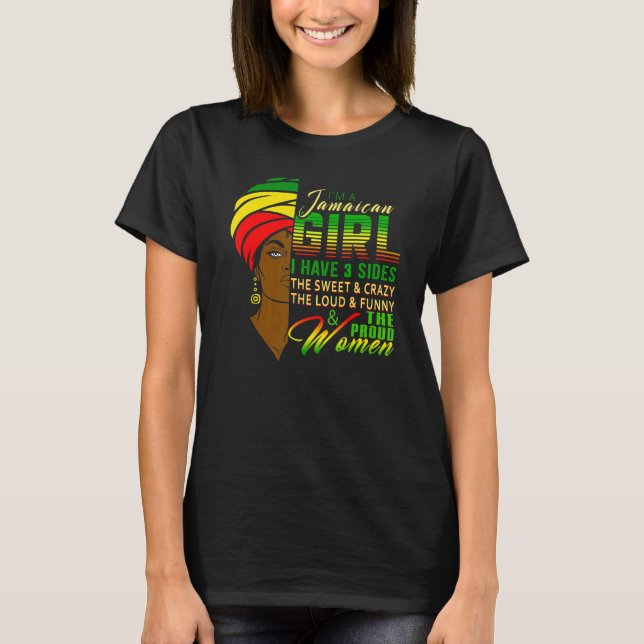 Im A Jamaican Girl Proud Jamaica Women T-Shirt (Vorderseite)