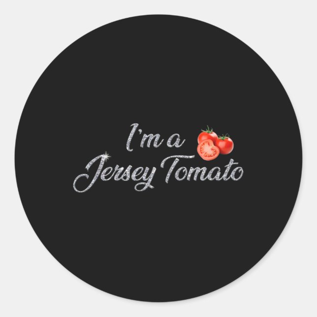 I'm A Jersey Tomato, New Jersey, Garden State, Jer Runder Aufkleber (Vorderseite)