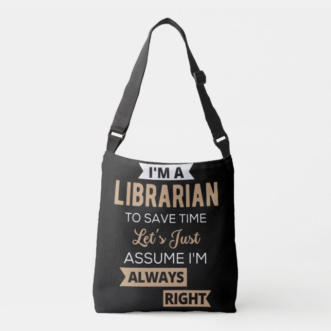 I'm A Librarian Tragetaschen Mit Langen Trägern (Vorderseite)