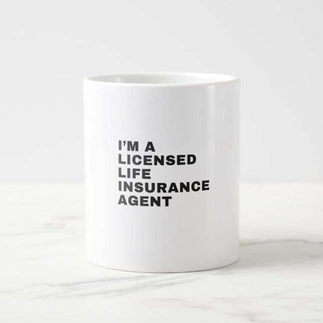 I'M A LICENSED LIFE INSURANCE AGENT Jumbo-Tasse (Vorderseite)