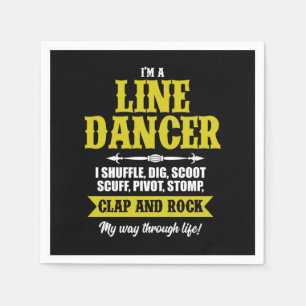 Im A Line Dancer Line Dancing Line Dance Geschenk Serviette