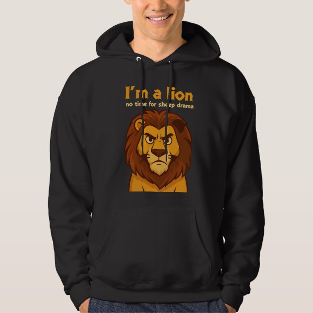 im a lion No Time for Sheep Drama chrismas Hoodie (Vorderseite)