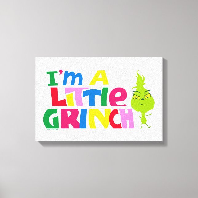 I'm a Little Grinch Colorful Graphic Leinwanddruck (Vorderseite)