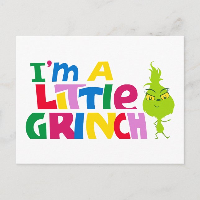 I'm a Little Grinch Colorful Graphic Postkarte (Vorderseite)