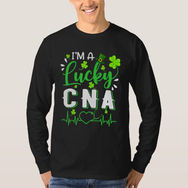 I'm A Lucky CNA Nurse Shamrock Top Hat St Patrick' (Vorderseite)
