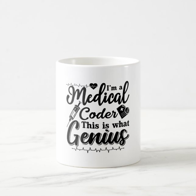 I'm A Medical Coder This Genius Programmer Coding Kaffeetasse (Mittel)