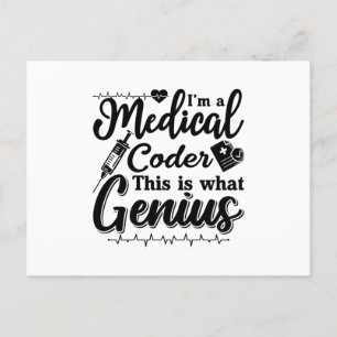 I'm A Medical Coder This Genius Programmer Coding Postkarte