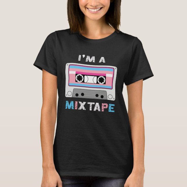 Im A Mixtape Transgender Casette Tape Trans Pride  T-Shirt (Vorderseite)