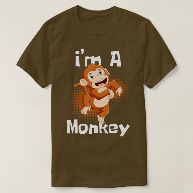 Im A Monkey Safari Zoo Primat Zookee T-Shirt (Design vorne)